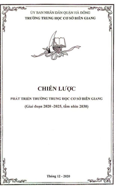 Chiến lược phát triển nhà trường giai đoàn 2020-2025, tầm nhìn 2030